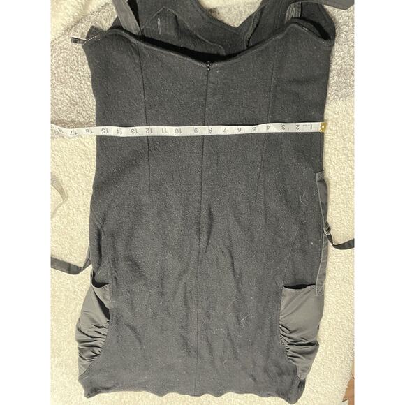 Unique Lagenlook women's size 14 wool black jumper midi dress Guzella - Picture 5 of 9